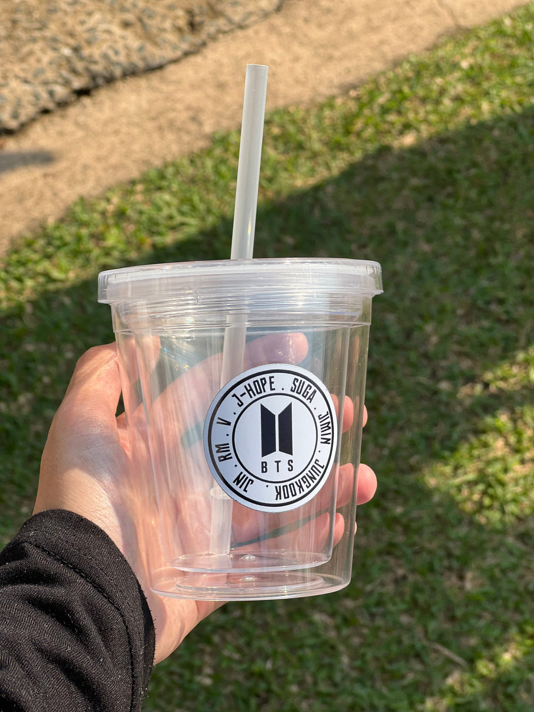 350ml acrylic cup with straw